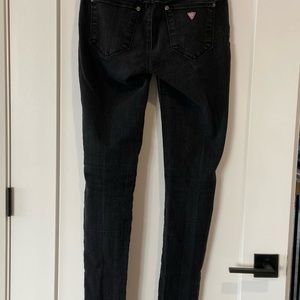 Guess Womens Jeans Sz 6 Black Medium Rise Curvy Skinny Sienna Pockets 28x29